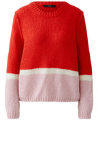 Red Rose Colour Block Angel Yarn Jumper