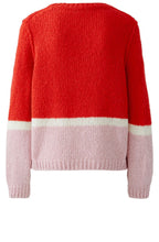 Red Rose Colour Block Angel Yarn Jumper