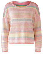 Red Rose Faded Stripe Linen Blend Sweater