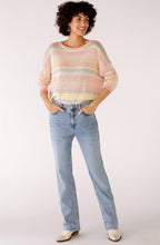 Red Rose Faded Stripe Linen Blend Sweater