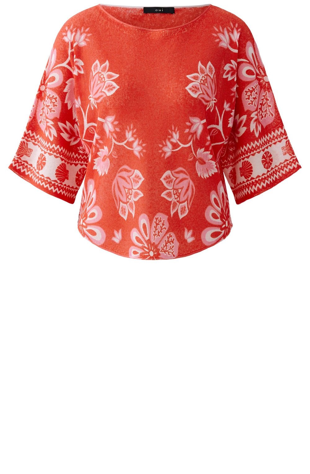 Red Rose Linen Mix Pullover