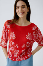 Red Rose Linen Mix Pullover