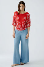 Red Rose Linen Mix Pullover