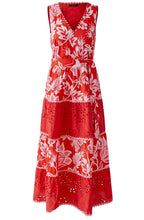 Red Rose Panelled Cotton Dress