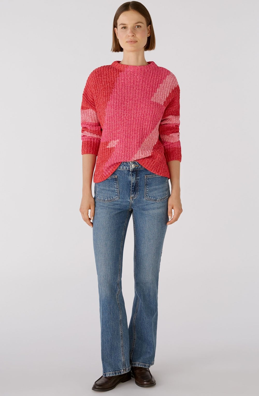 Red Rose Patterned Knit Jumper