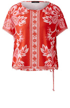 Red Rose Sea La Vie Silk Touch Drawstring Blouse