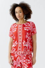 Red Rose Sea La Vie Silk Touch Drawstring Blouse