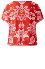 Red Rose Sea La Vie Silk Touch Drawstring Blouse