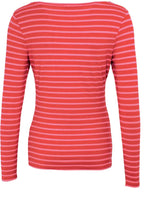 Red Rose Striped Jersey Top