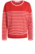 Red Rose Striped Jumper