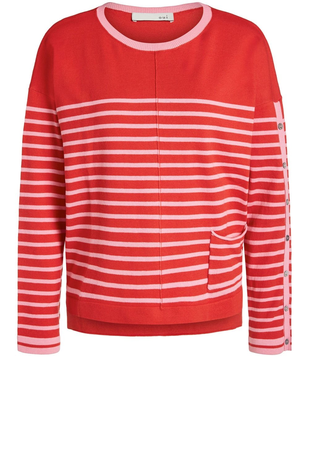 Red Rose Striped Jumper