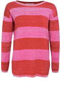 Red Rose Striped Jumper