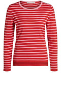 Red Rose Striped Sweater