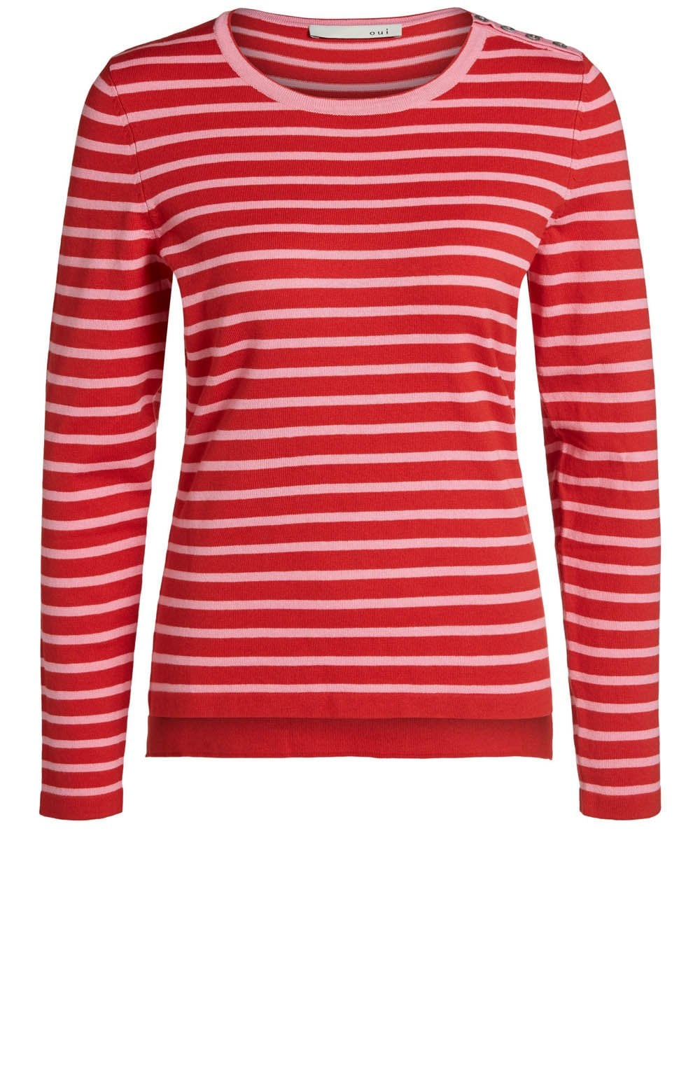 Red Rose Striped Sweater