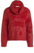 Red Textured Knit Jumper
