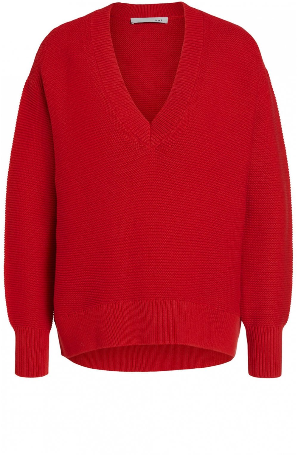 Red V Neck Jumper