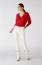 Red V Neck Jumper
