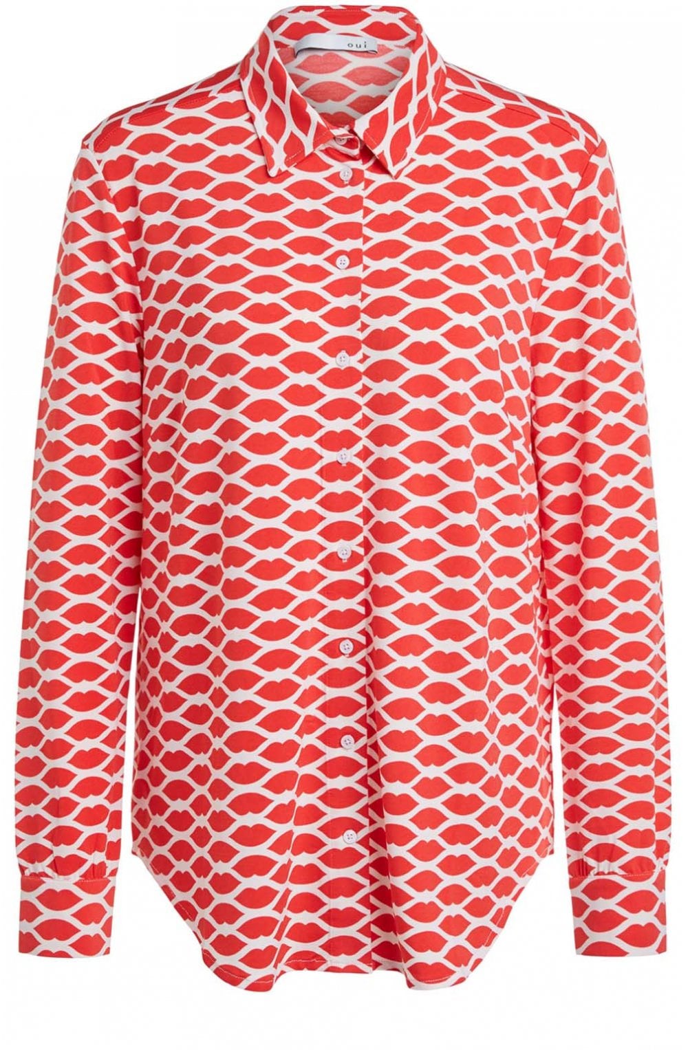 Red & White Kiss Design Shirt