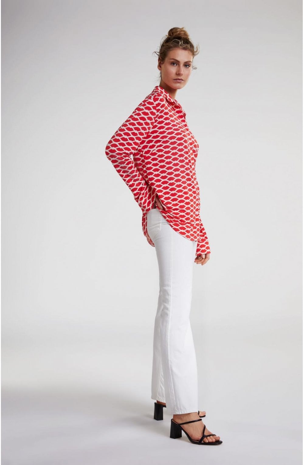 Red & White Kiss Design Shirt