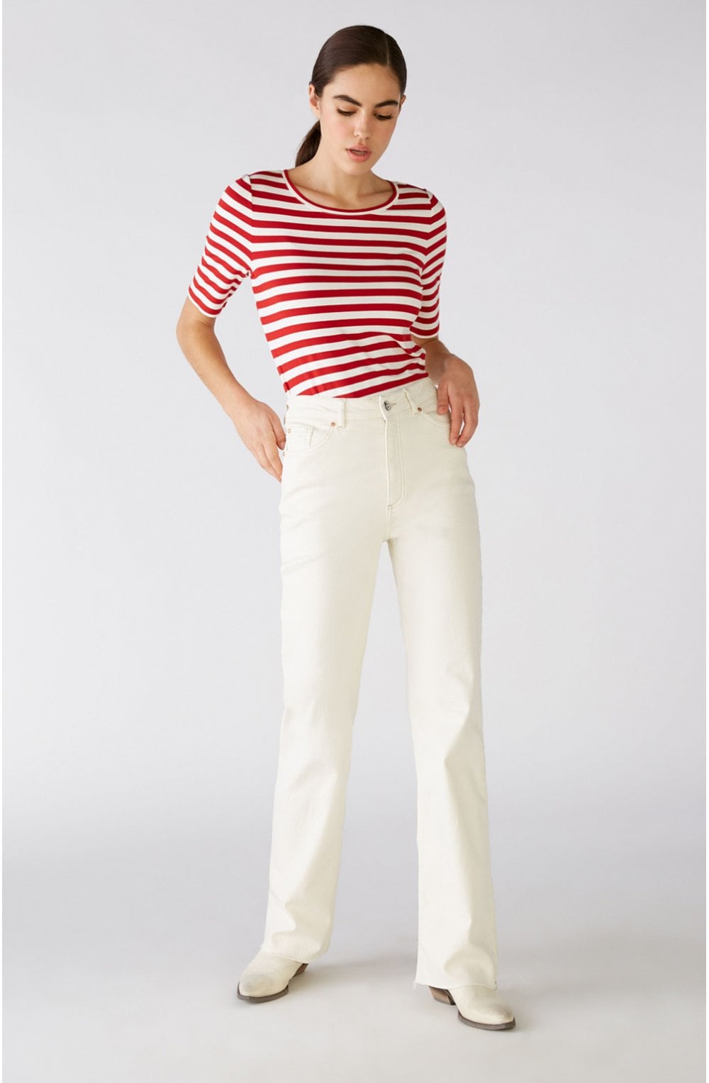 Red & White Stripe Top