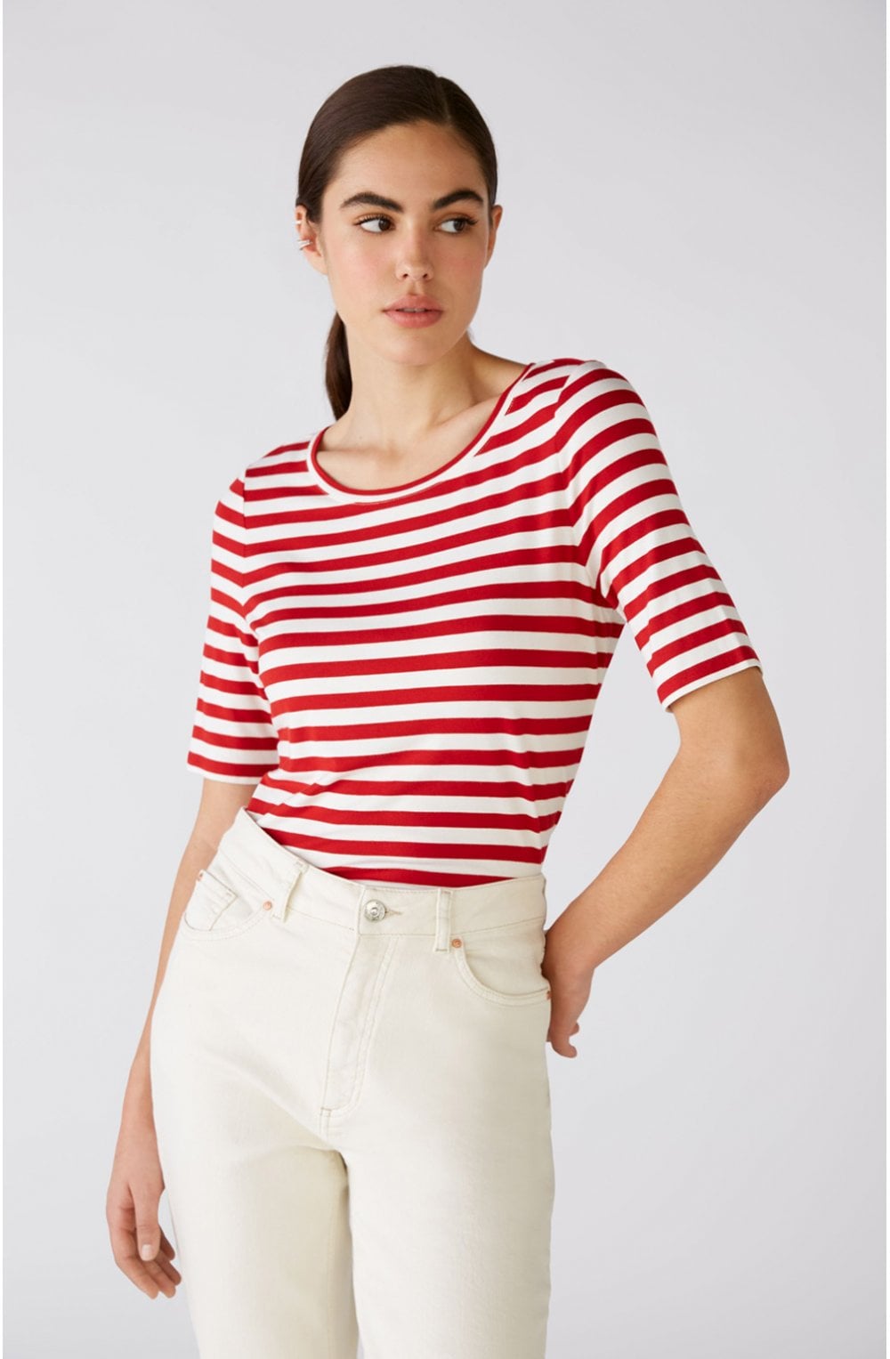 Red & White Stripe Top