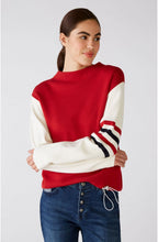Red & White Striped Sleeve Jumper