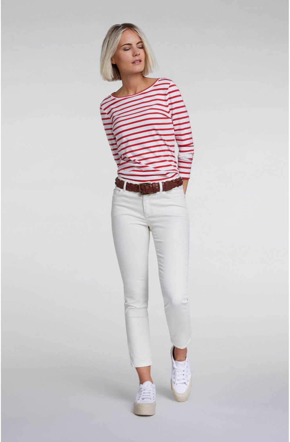 Red & White Striped Top