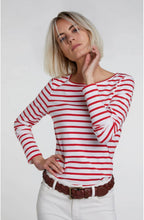 Red & White Striped Top