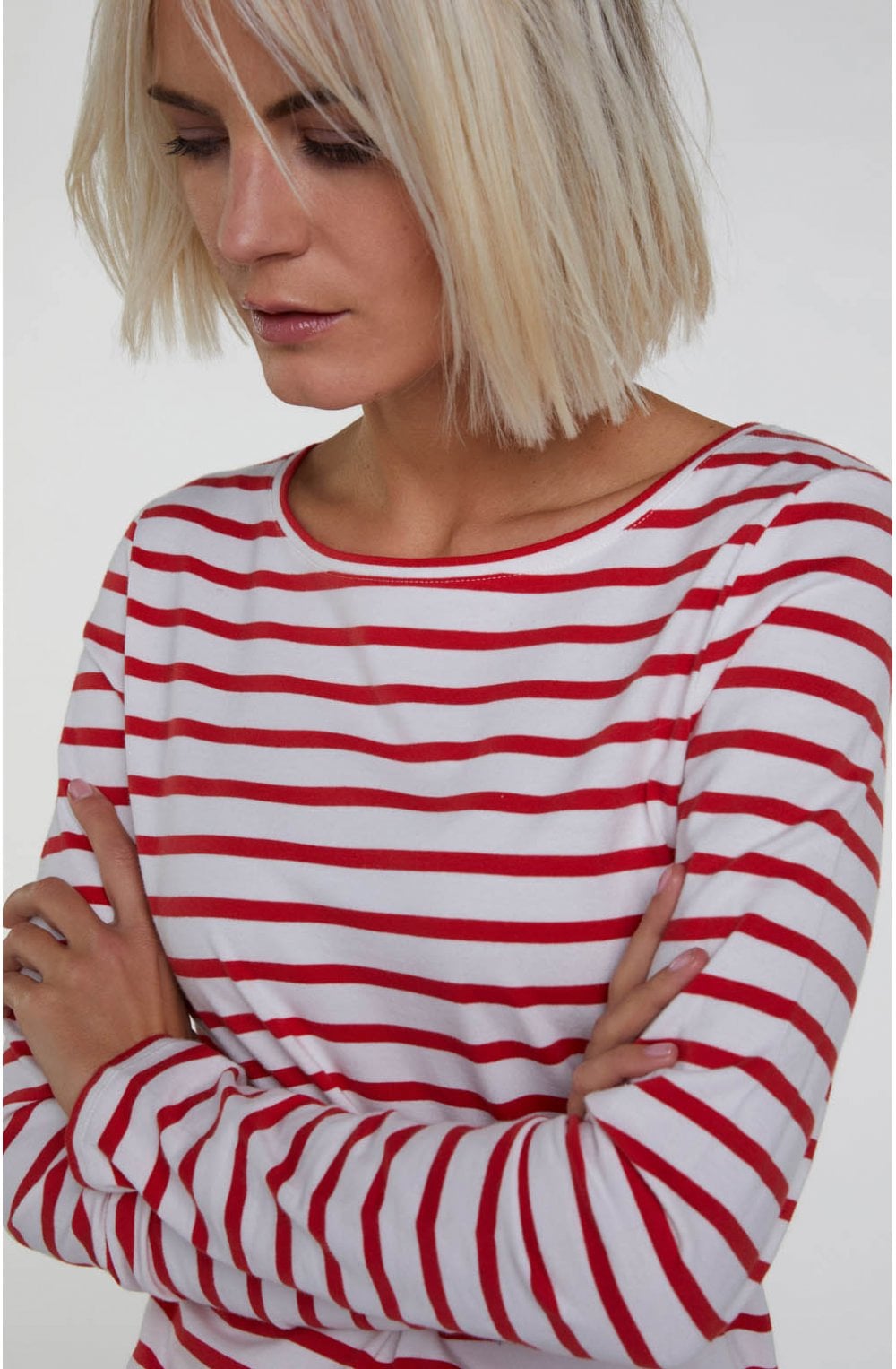 Red & White Striped Top