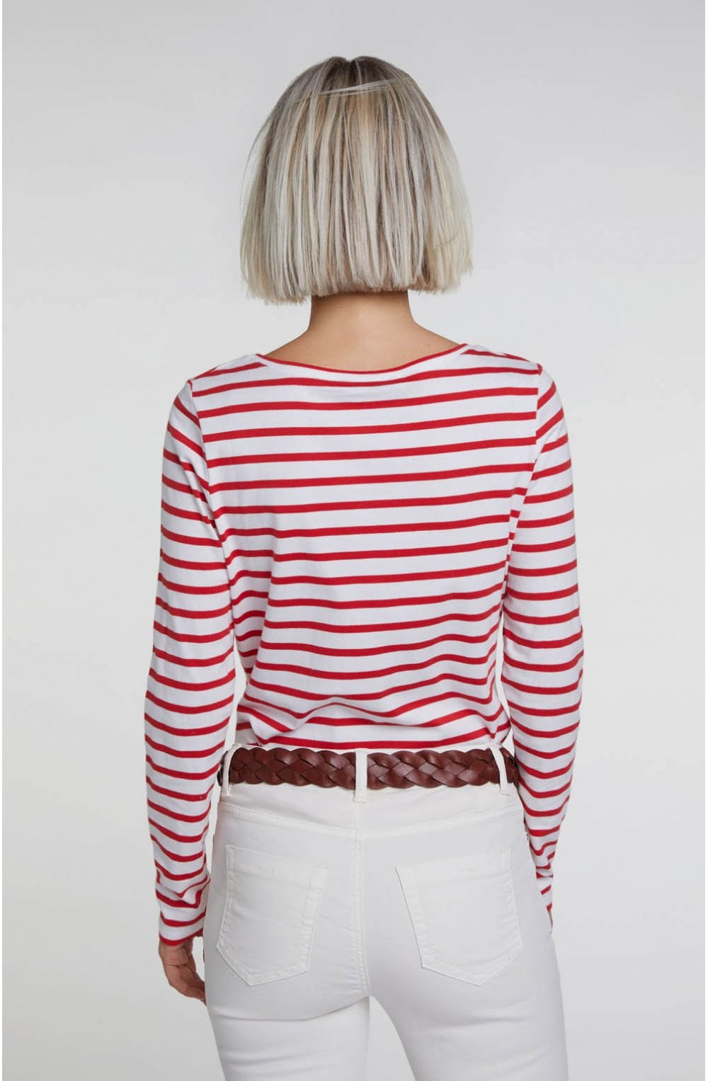 Red & White Striped Top