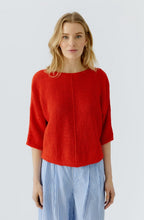 Red Woven Knit Jumper