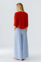 Red Woven Knit Jumper