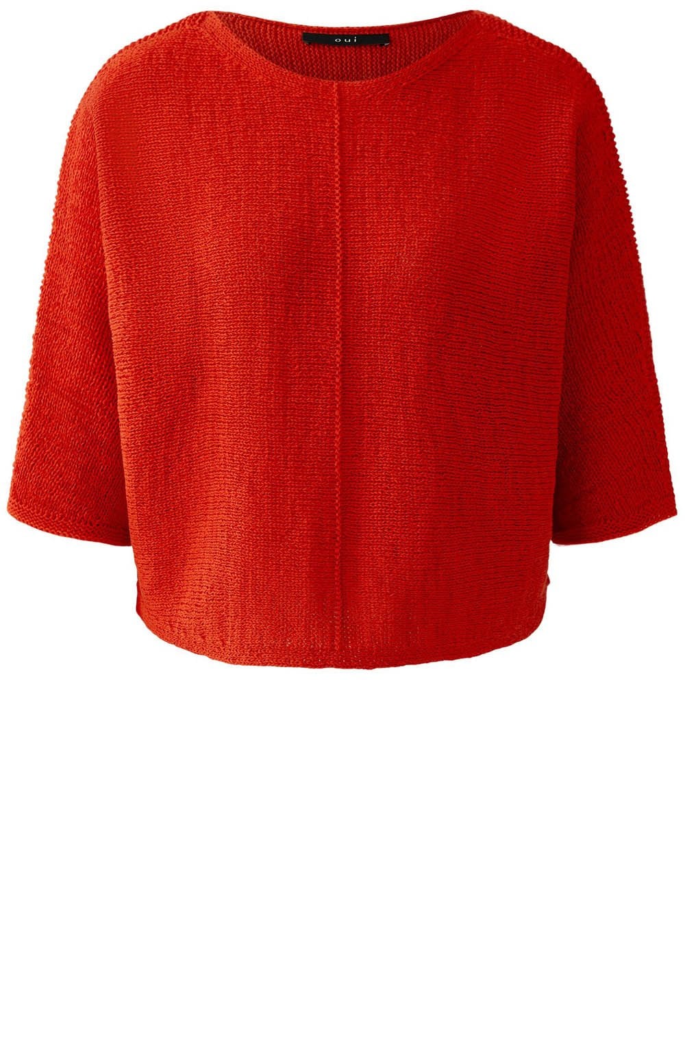 Red Woven Knit Jumper