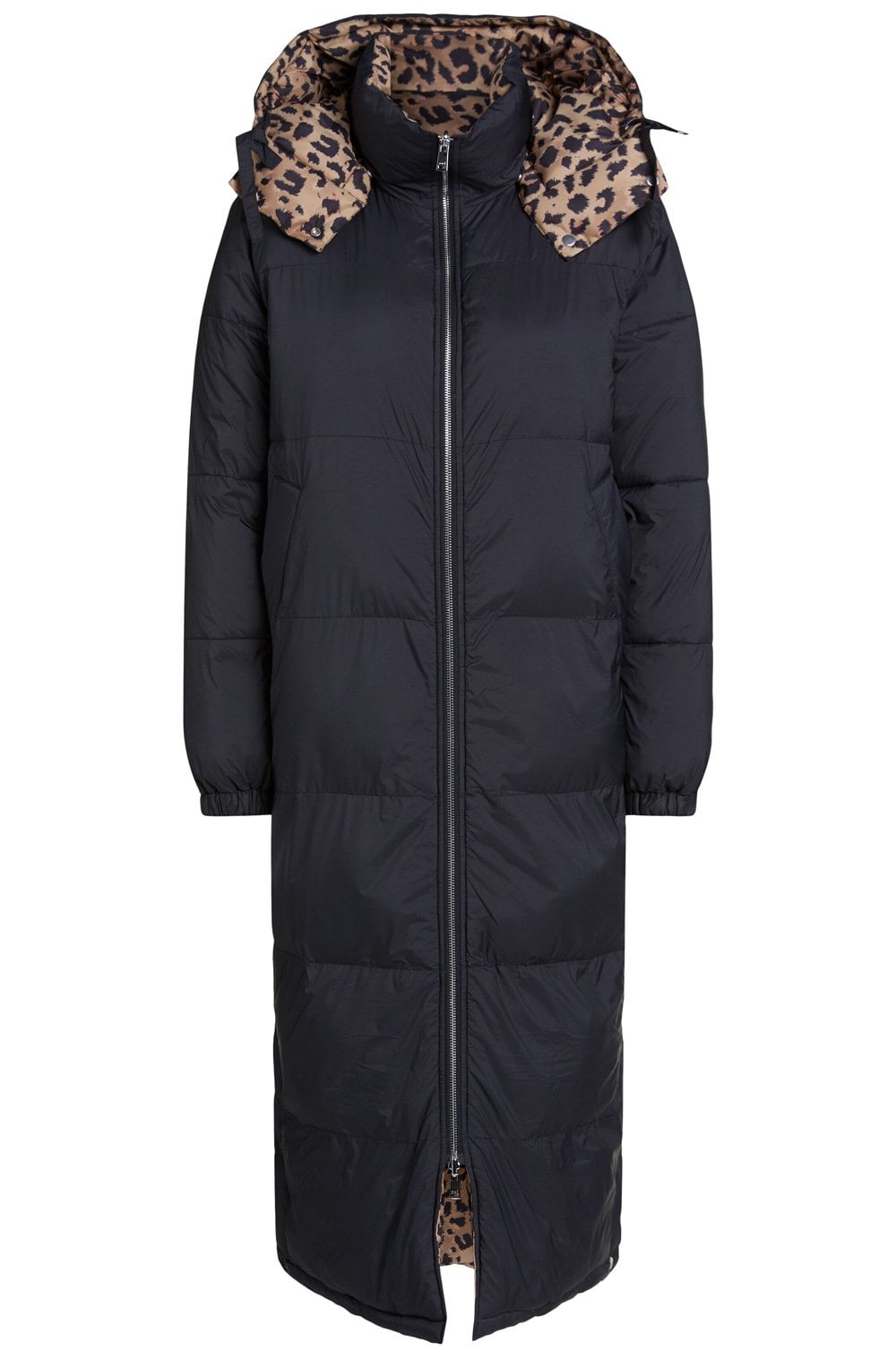 Reversible Black Animal Coat