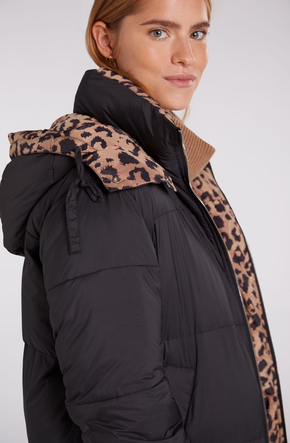 Reversible Black Animal Coat