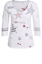 Rhinestone Star Detailed Top