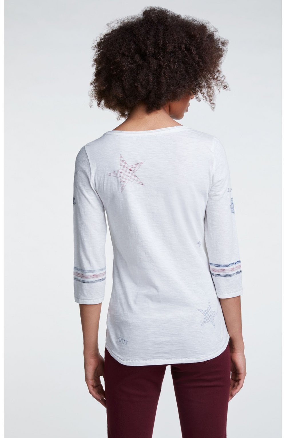 Rhinestone Star Detailed Top