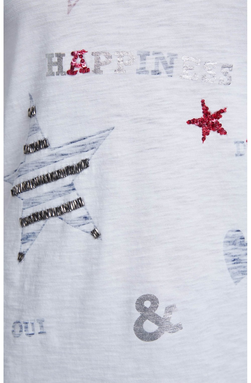 Rhinestone Star Detailed Top