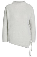 Rib Knit Tie Detailed Sweater