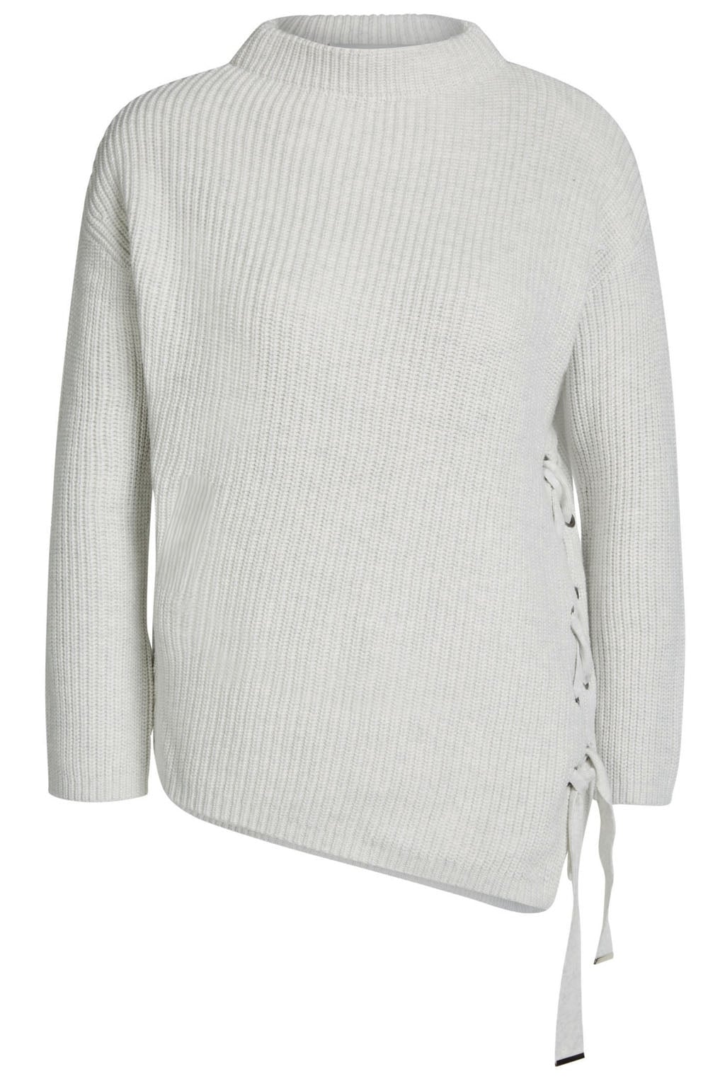 Rib Knit Tie Detailed Sweater