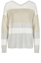Ribbed Knit Striped Sweater