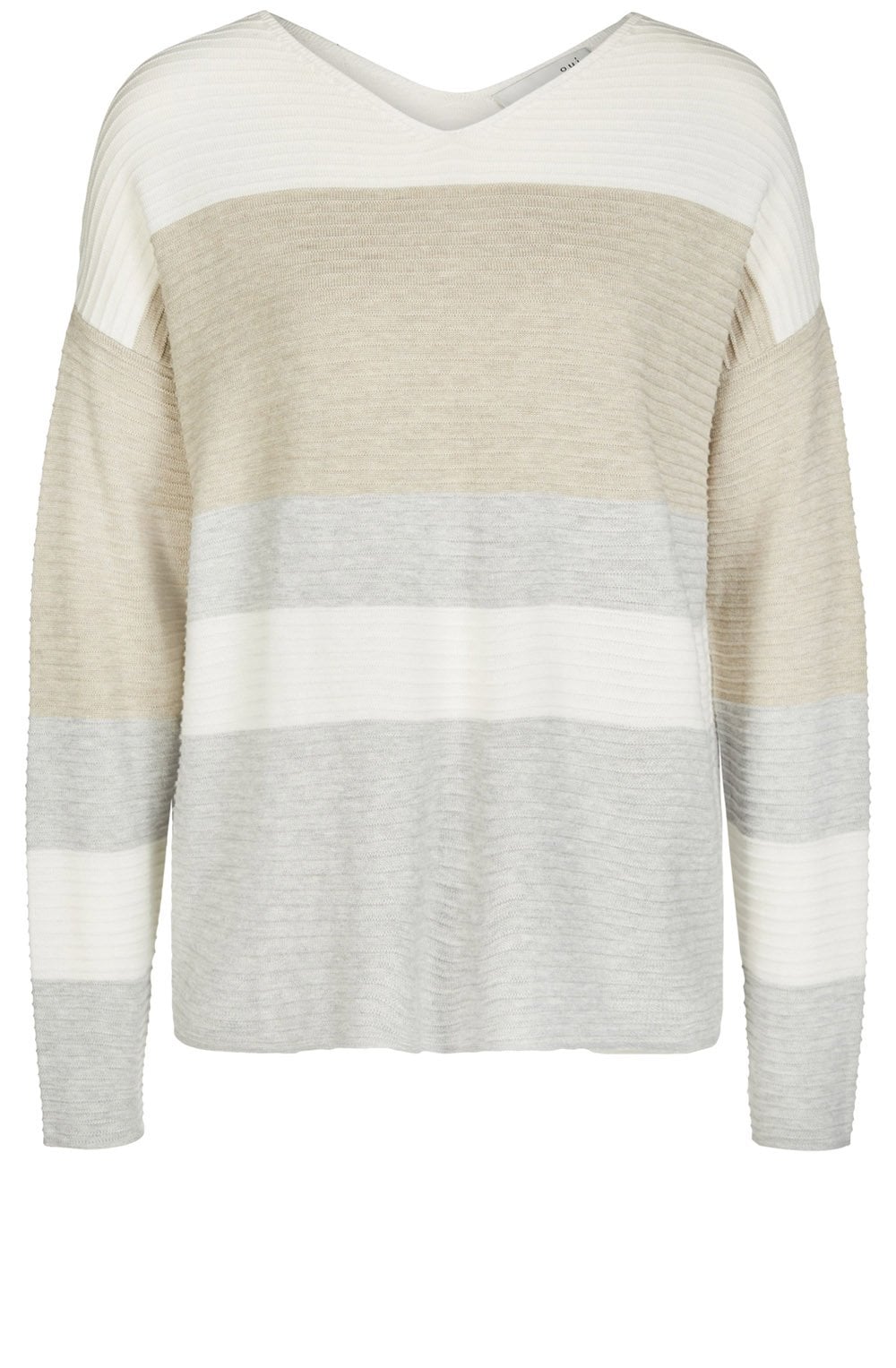 Ribbed Knit Striped Sweater