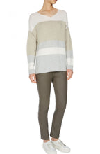 Ribbed Knit Striped Sweater