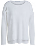 Ribbed Off White Layered Top