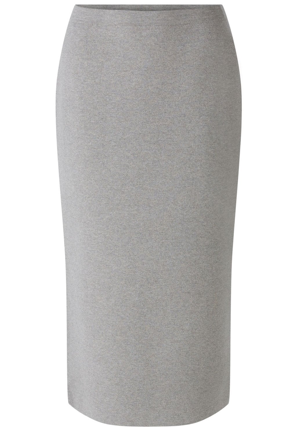 River Stone Grey Knitted Midi Skirt