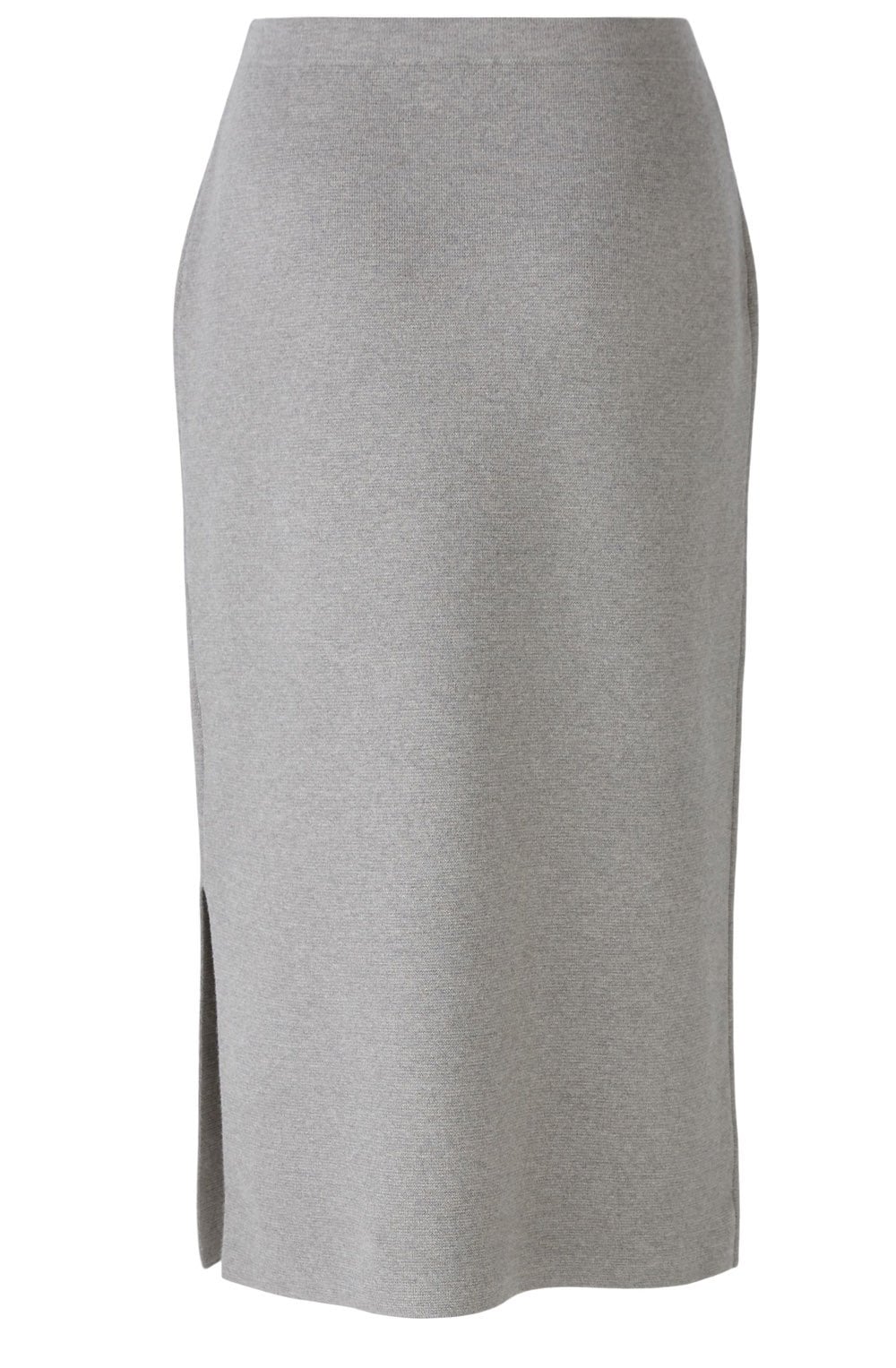 River Stone Grey Knitted Midi Skirt