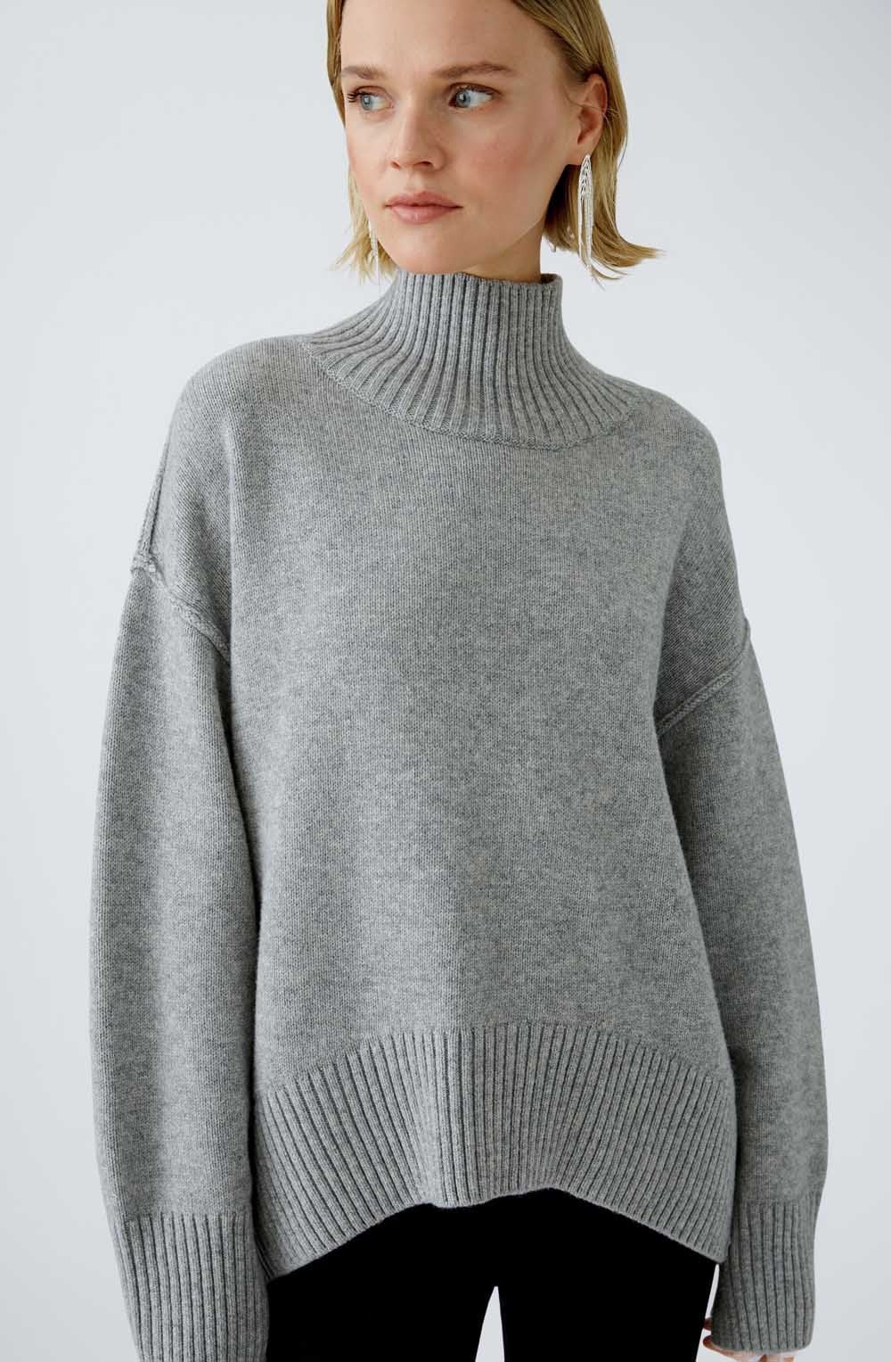 River Stone High neck Oversized Jumper