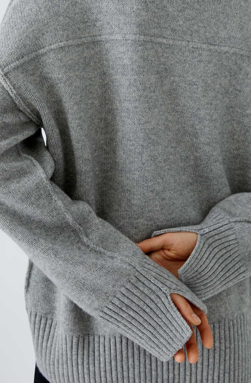 River Stone High neck Oversized Jumper