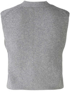 River Stone Wool Blend Knitted Waistcoat