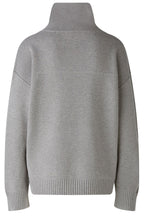 River Stone Zip Neck Oversized Jumper